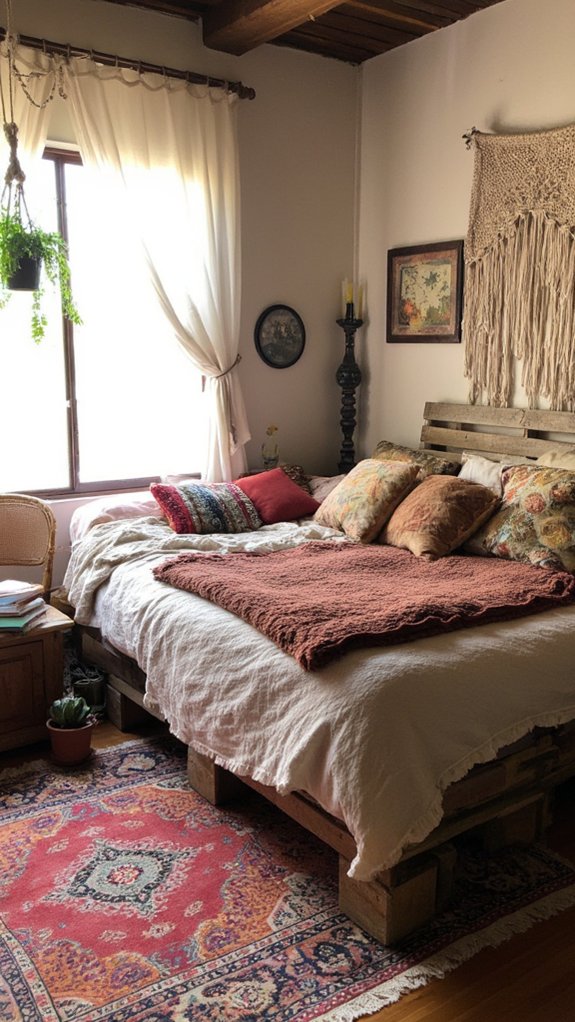 bohemian pallet bed inspiration