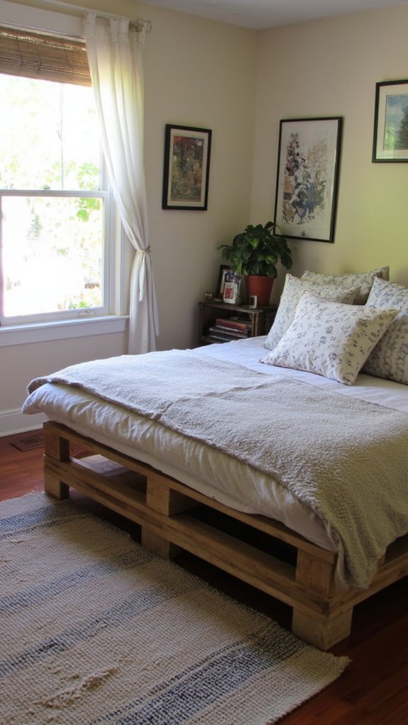 budget friendly pallet bed