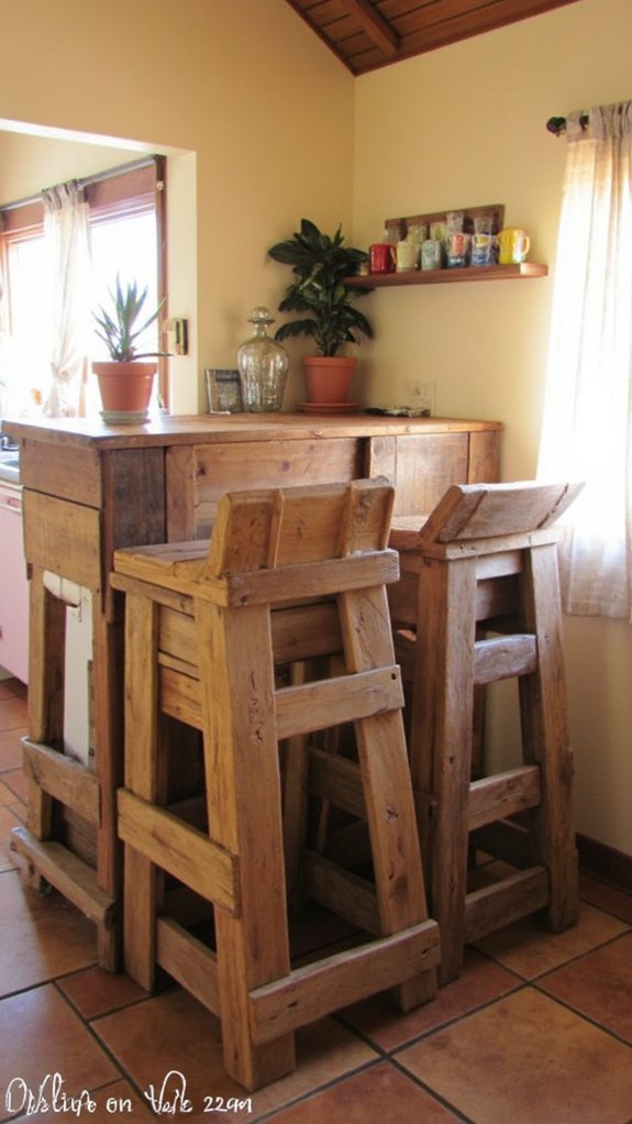 build rustic pallet stools