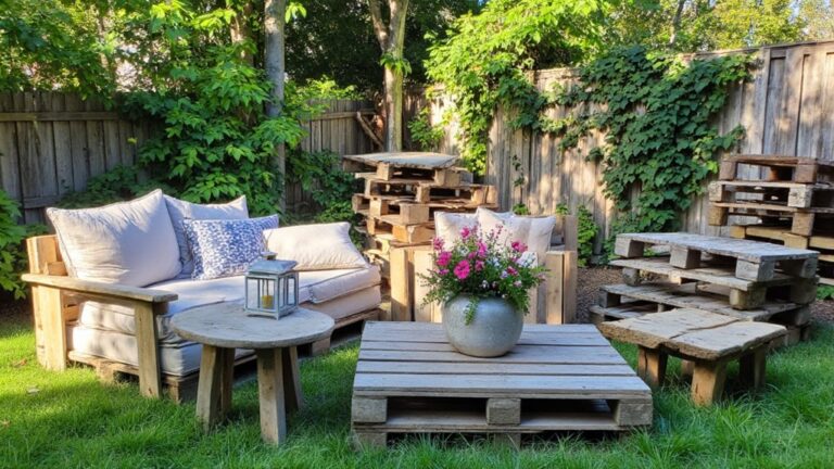 chic pallet outdoor seating