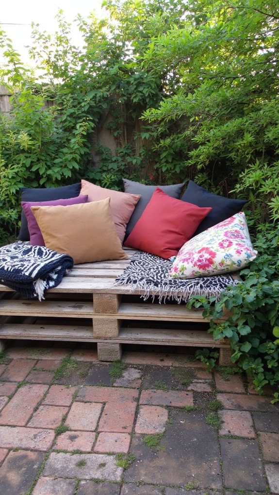 comfortable pallet seating cushions
