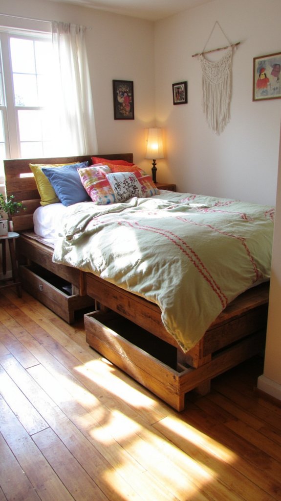 cost effective pallet bed frame
