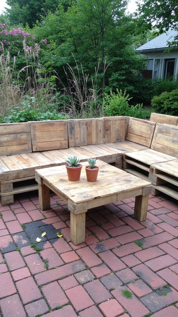 cozy budget friendly pallet seating