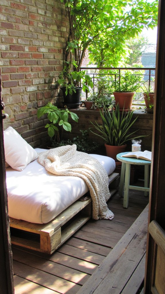 cozy diy pallet daybed