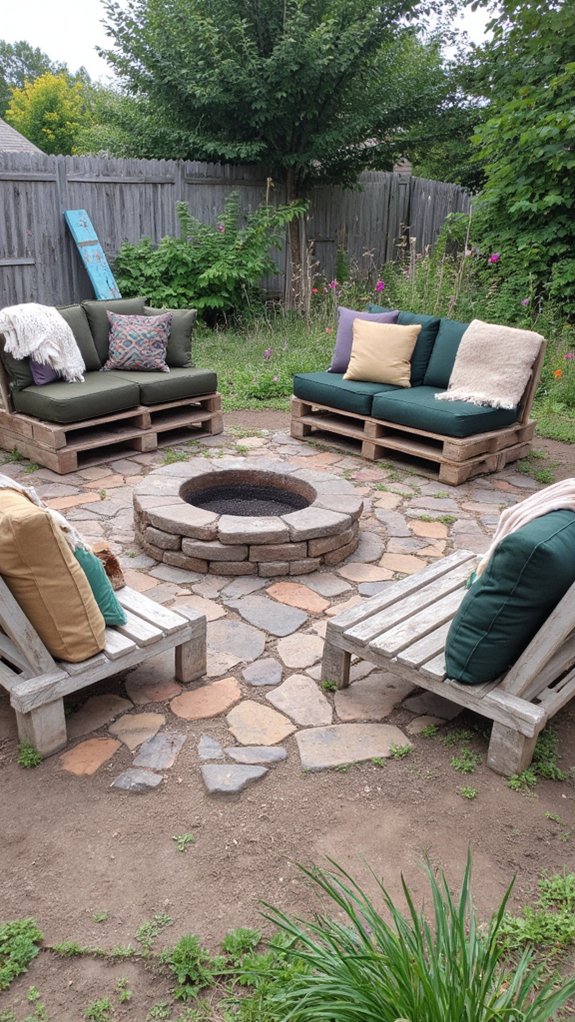 cozy fire pit seating