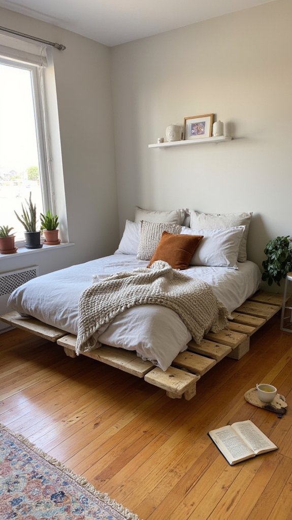 cozy floating bed nook