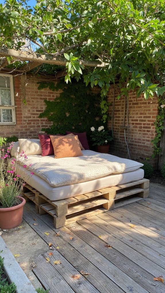 cozy outdoor pallet retreat