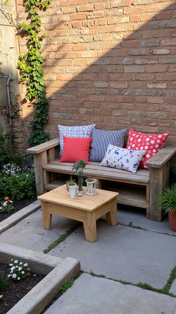 cozy pallet bench gatherings