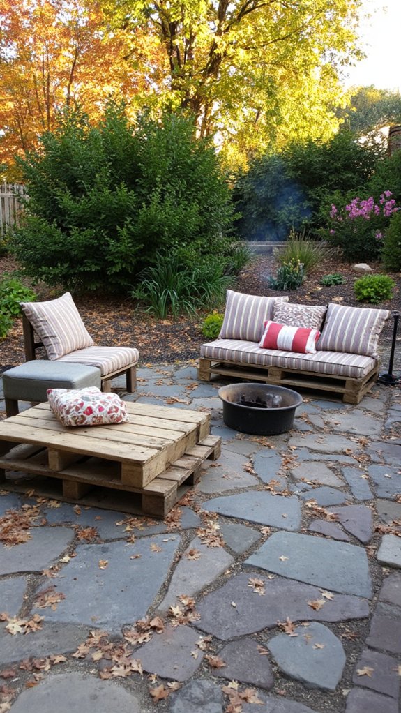 cozy pallet fire pit