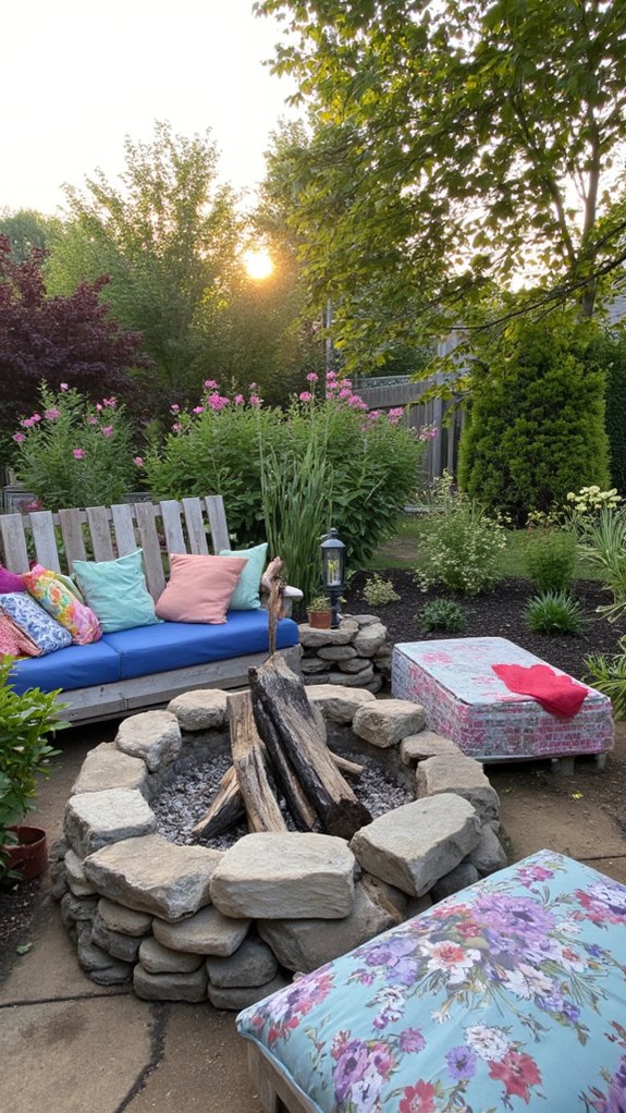 cozy pallet fire pit