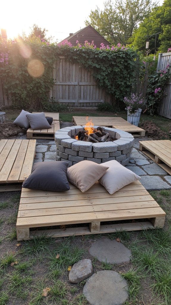 cozy pallet fire pit