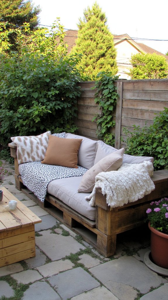 cozy pallet outdoor sofa