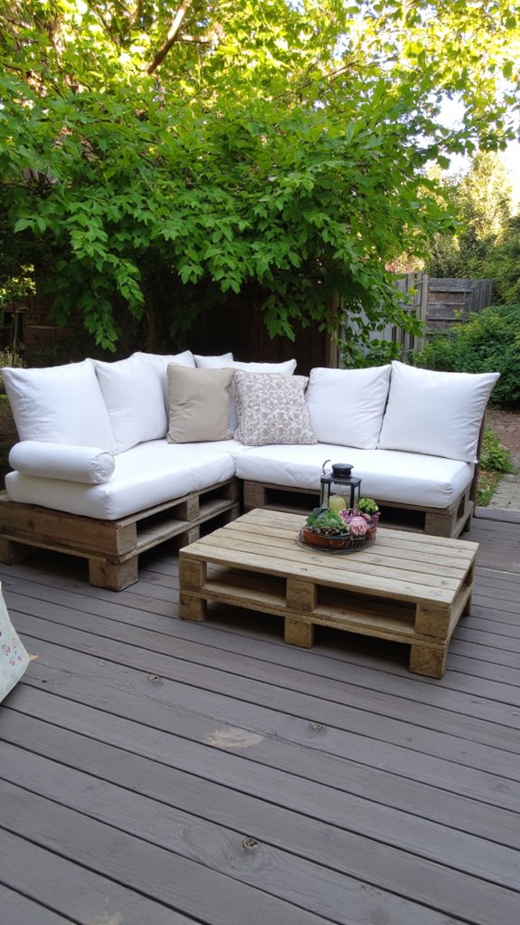 cozy pallet sofa arrangement