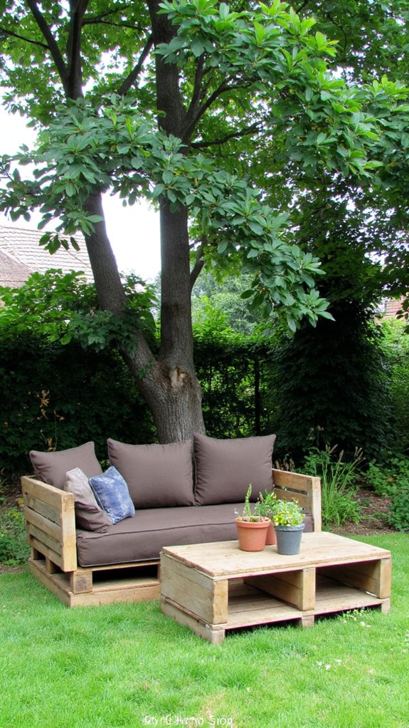 cozy rustic pallet sofa