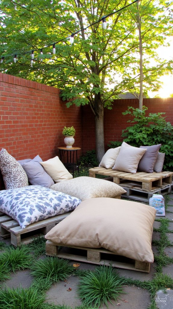 cushions enhance pallet seating