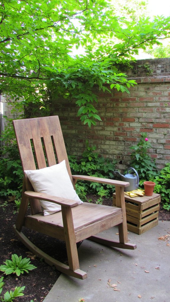 diy rustic rocking chair
