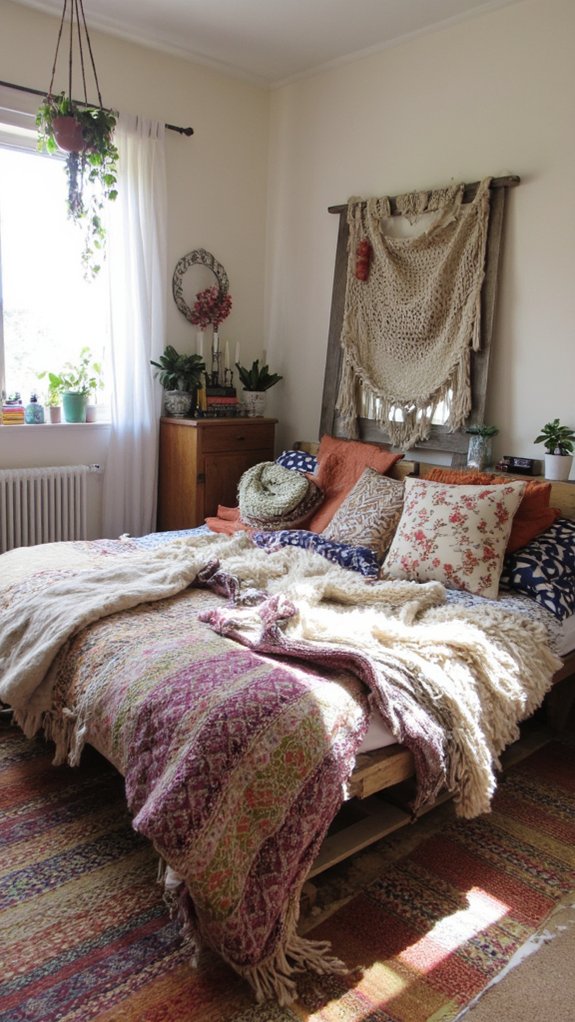 eclectic bohemian pallet beds