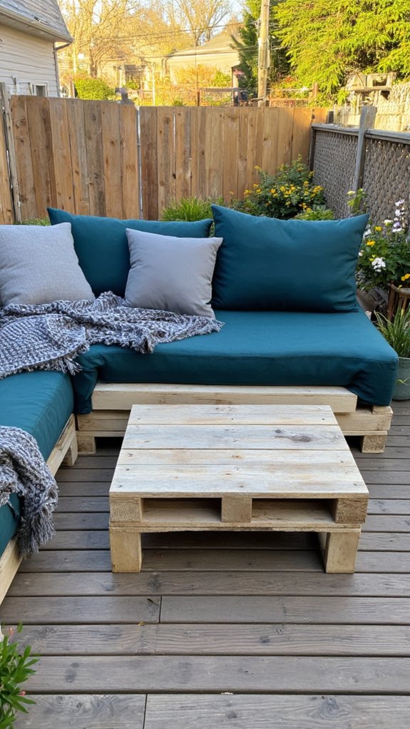 elegant outdoor pallet sofa