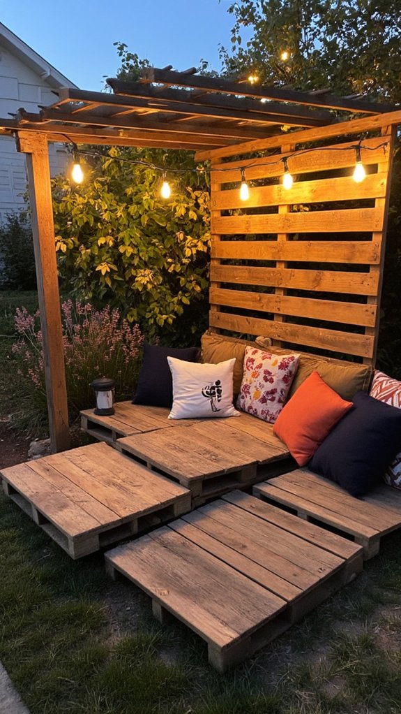 enchanting cozy pallet lighting