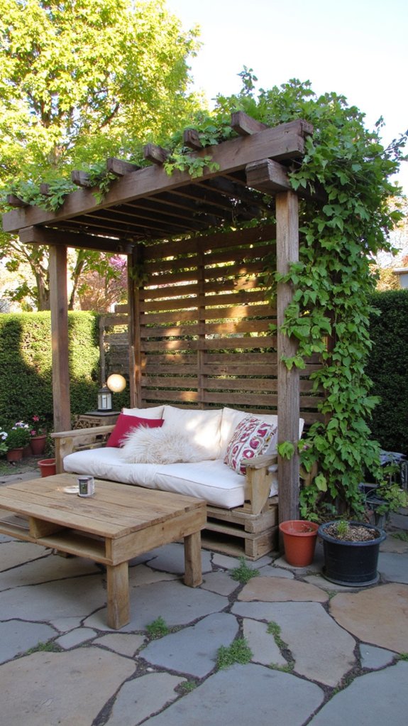 functional pallet pergola design