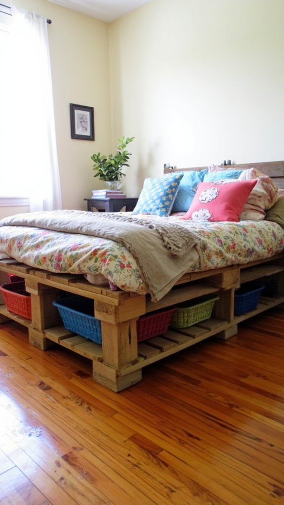 functional storage pallet beds
