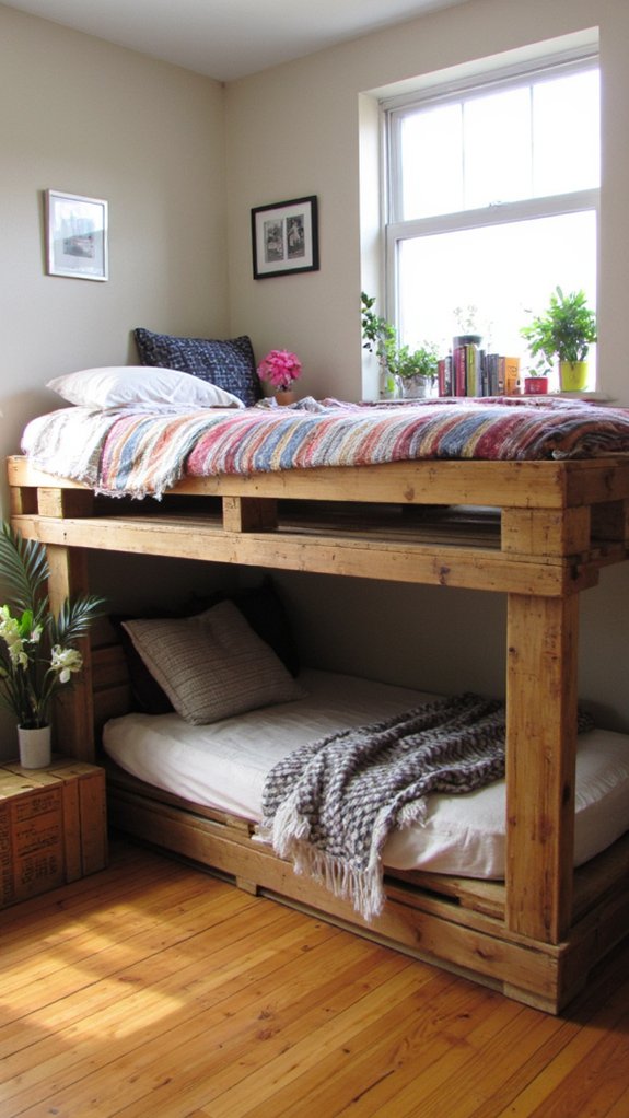 lofted pallet bed frame
