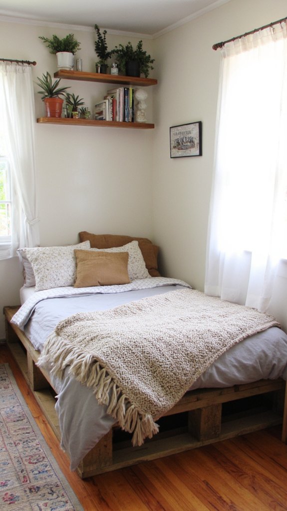 maximize storage with shelves