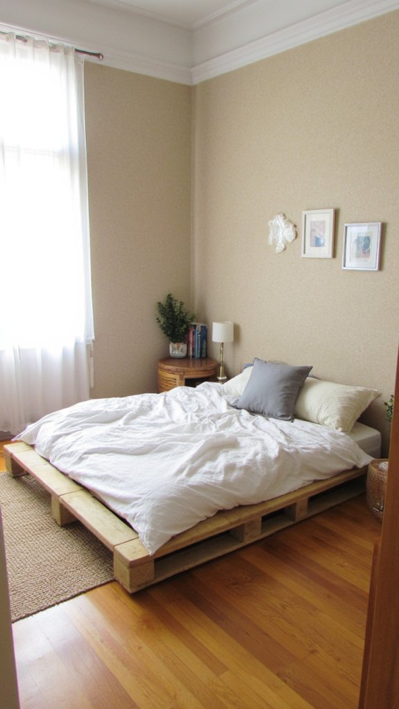 minimalist pallet bed design