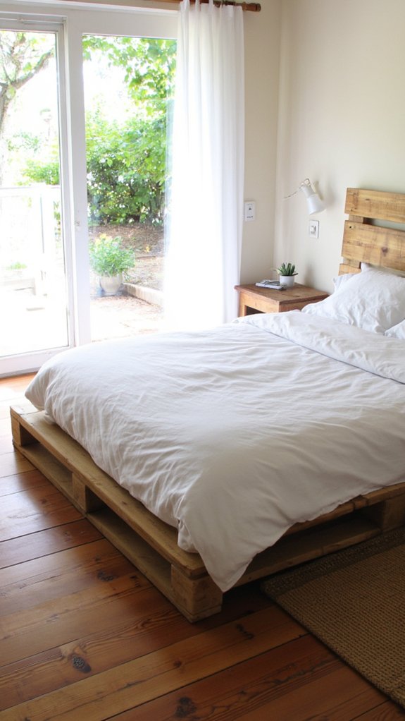minimalist pallet bed design