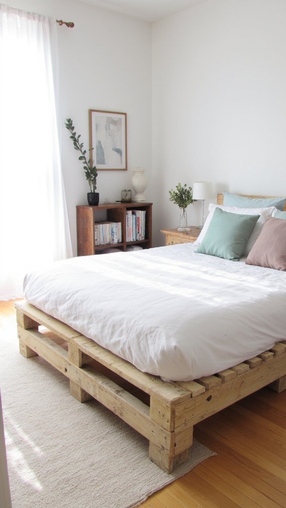 minimalist pallet bed frames