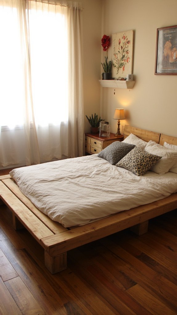 modern low profile pallet beds