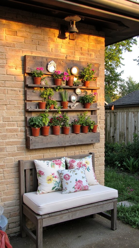 pallet art enhances outdoor charm