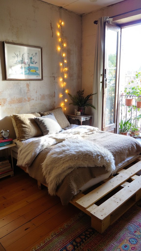 pallet bed frame construction