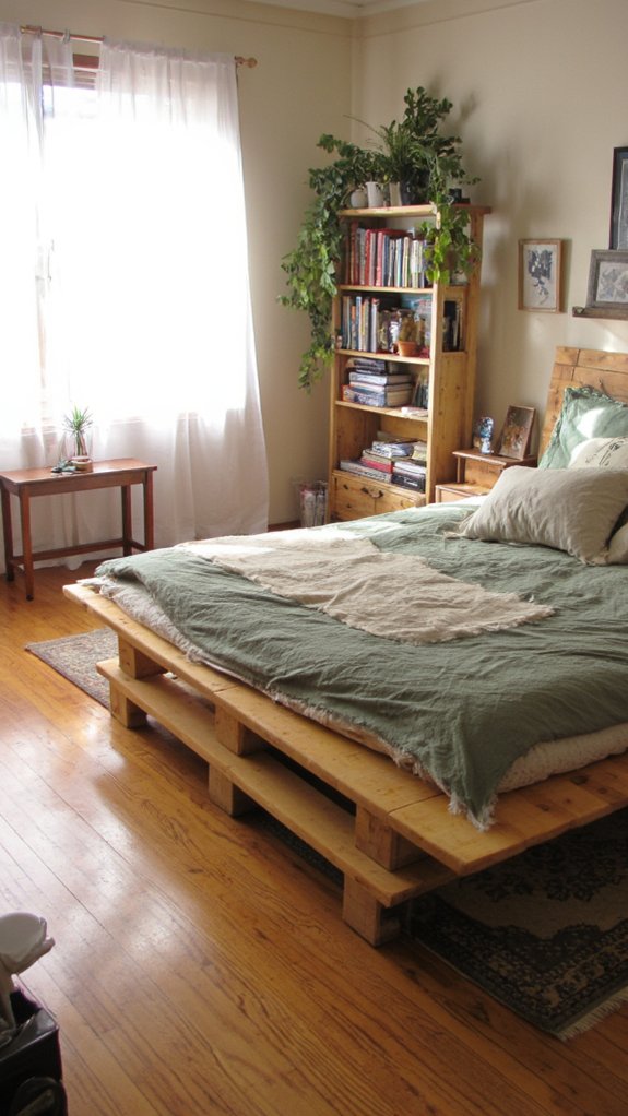 pallet bed frame construction