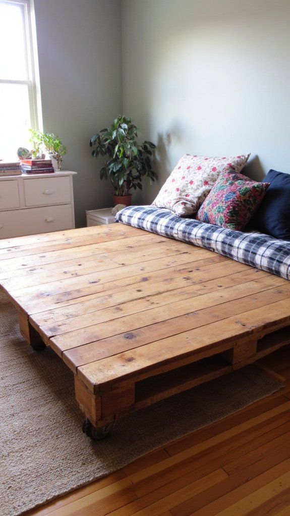 pallet bed frame mobility