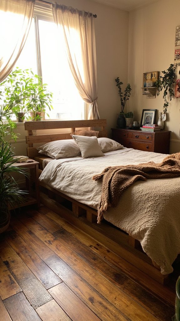 pallet beds as storage