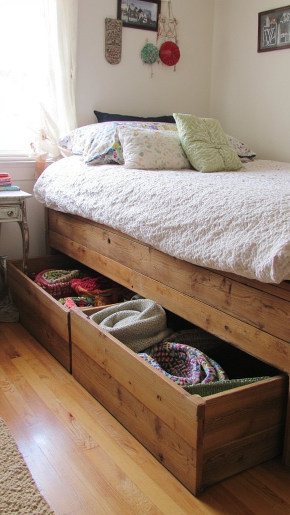 pallet beds maximize under bed storage
