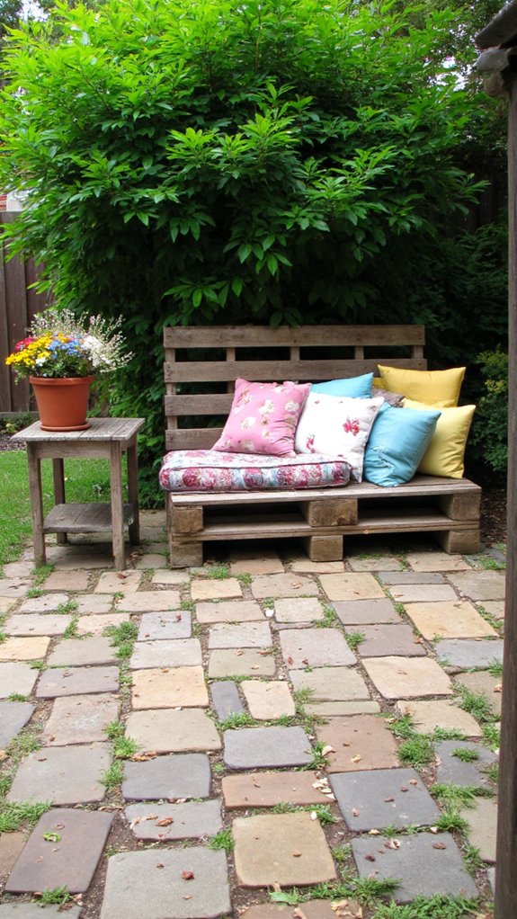 pallet benches for outdoor seating