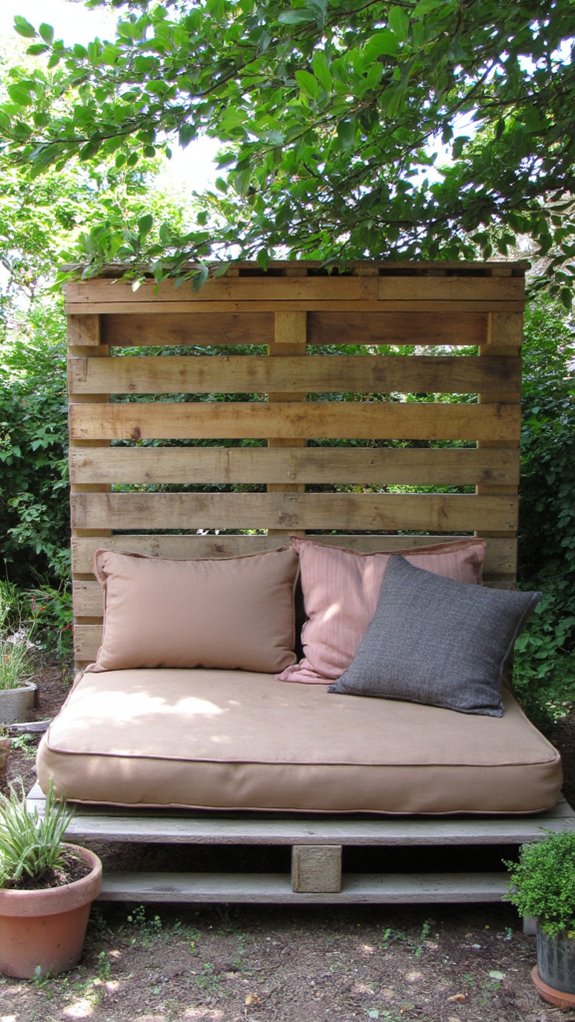 pallet daybed for lounging