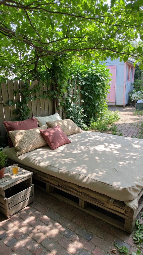 pallet daybed for relaxation
