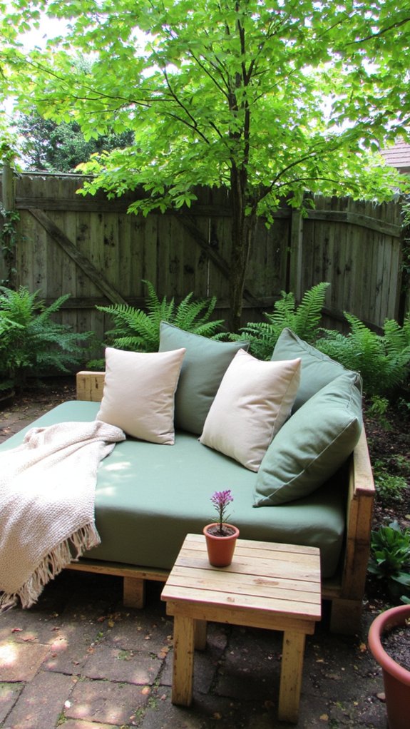 pallet daybed for relaxation