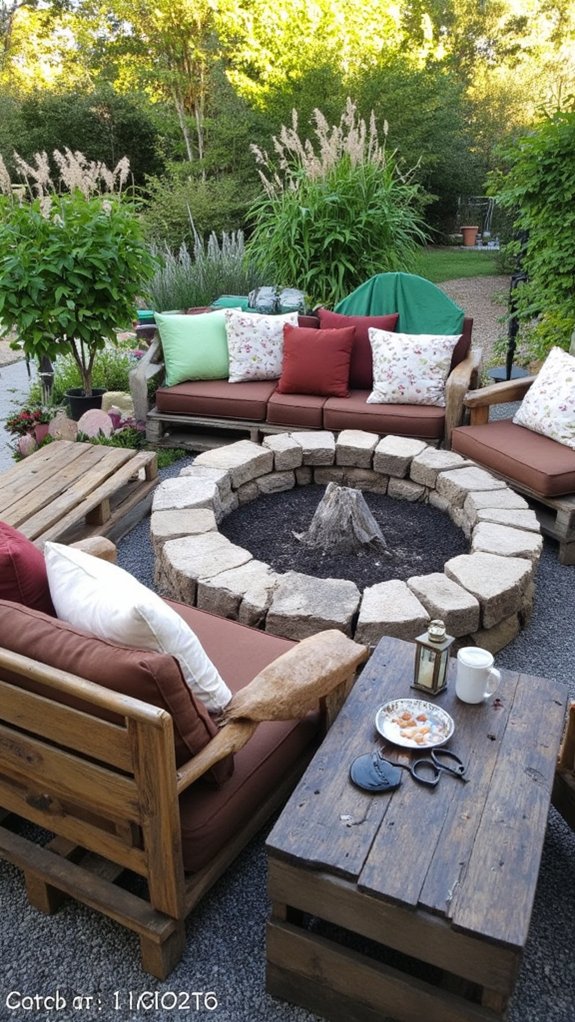 pallet fire pit surround