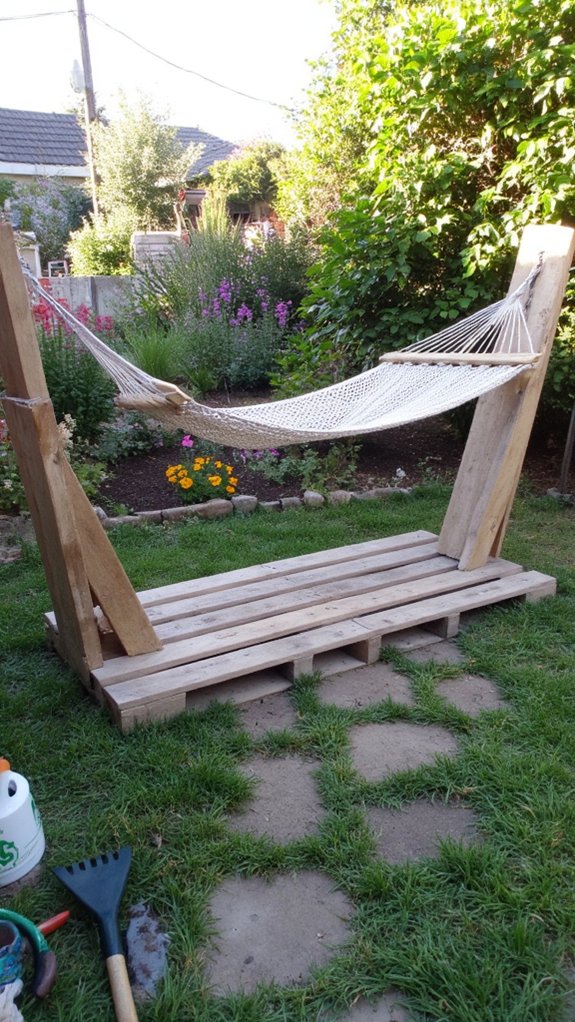 pallet hammock stand construction