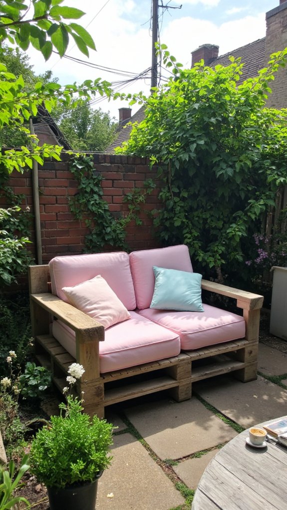 pallet loveseat for small spaces