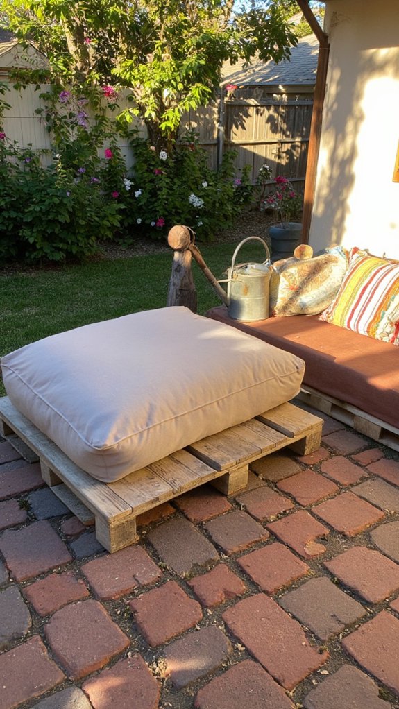 pallet ottoman diy project