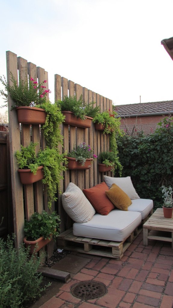 pallet planters enhance decor
