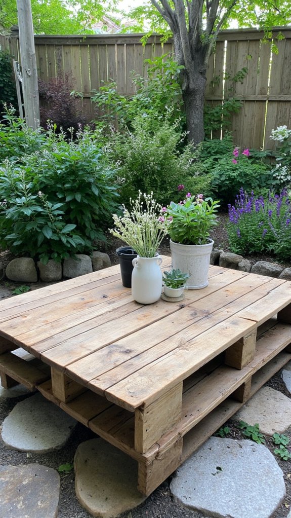 pallet rustic coffee table