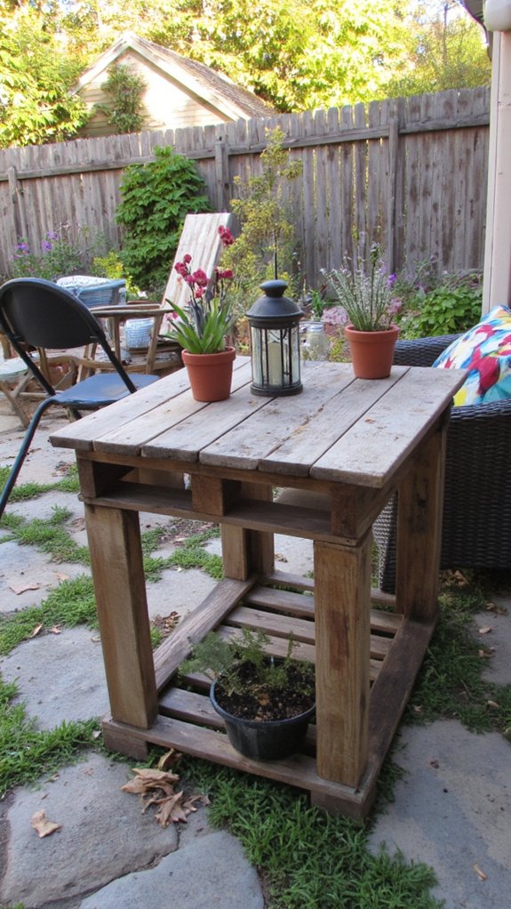 pallet side tables creation