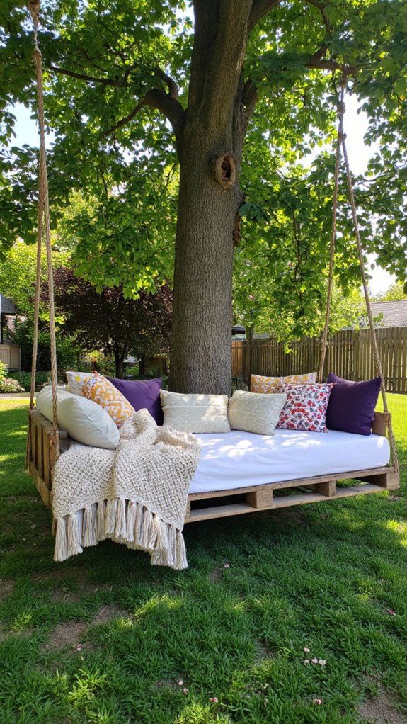 pallet swing bed relaxation