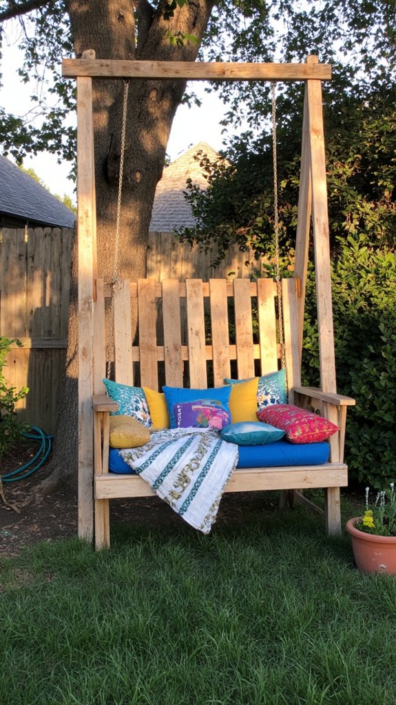 pallet swing chair assembly